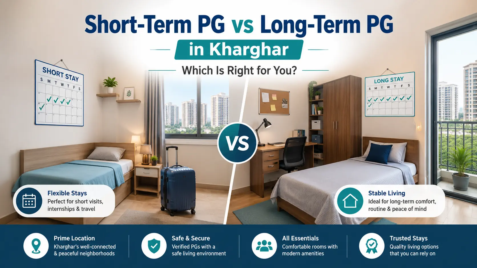 You are currently viewing Short-Term PG vs Long-Term PG in Kharghar: Which Is Right for You?